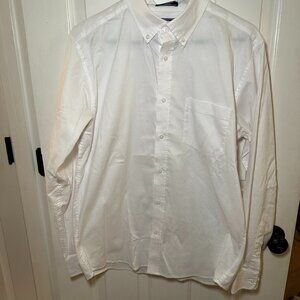 Izod Classic White Button-Down Dress Shirt